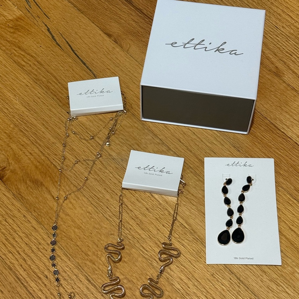 ettika gold jewelry set brand new
